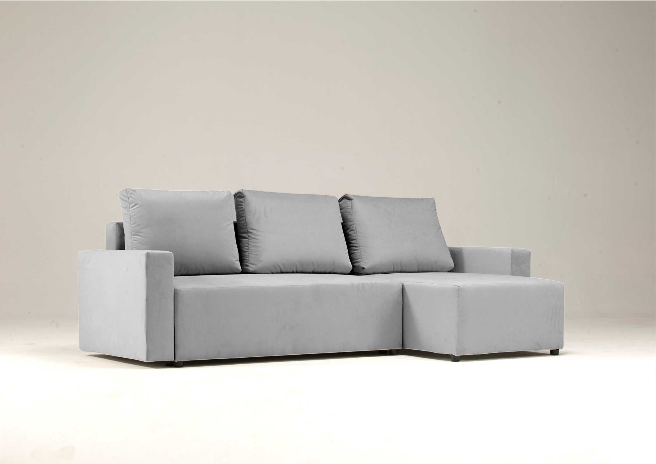 Klasyczny szary narożnik rozkładany